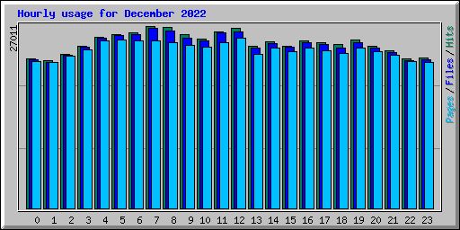 Hourly usage for December 2022