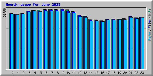 Hourly usage for June 2023