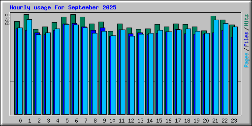Hourly usage for September 2025