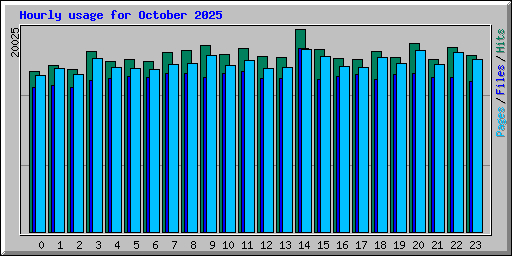 Hourly usage for October 2025
